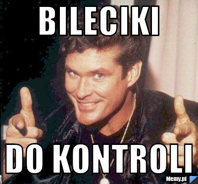 Bileciki  do kontroli