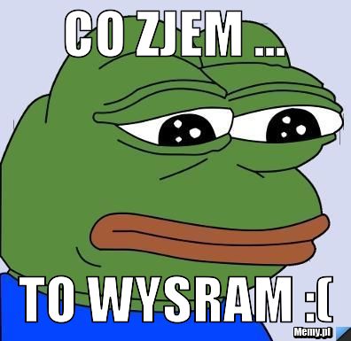 Co zjem ... TO WYSRAM :(