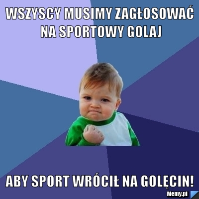 Wszyscy musimy zagłosować na sportowy golaj aby sport wrócił na golęcin!