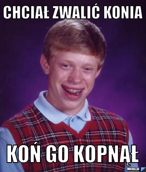 CHCIAŁ ZWALIĆ KONIA KOŃ GO KOPNĄŁ