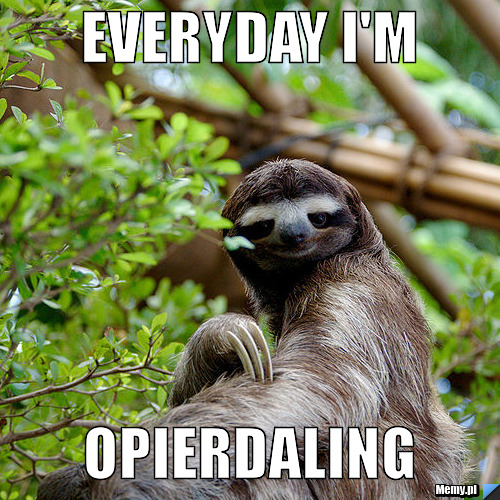 Everyday i'm opierdaling