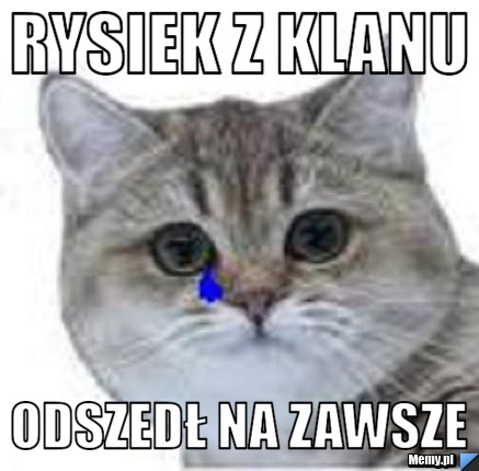 Rysiek z klanu  odszedł na zawsze 