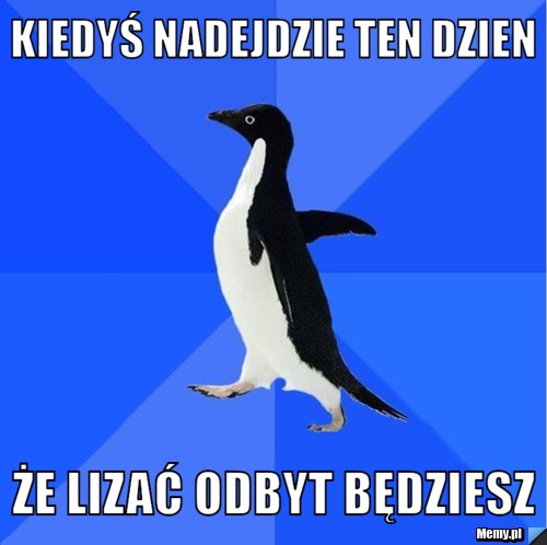 Kiedyś nadejdzie ten dzien że lizać odbyt będziesz