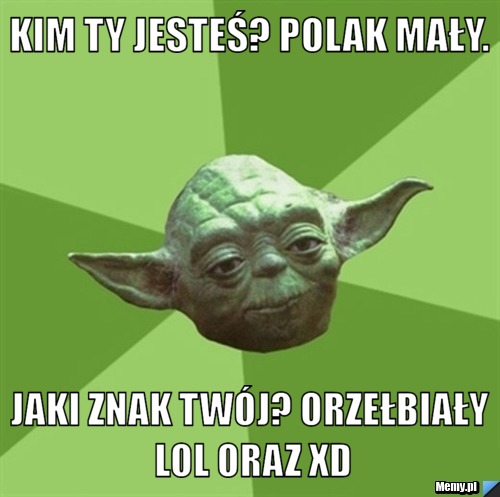 Kim ty jeste?? polak ma?y. jaki znak twój? orze?bia?y lol oraz xd - Memy.pl