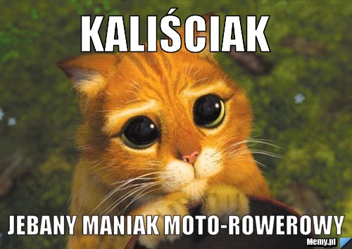 Kaliściak Jebany maniak moto-rowerowy