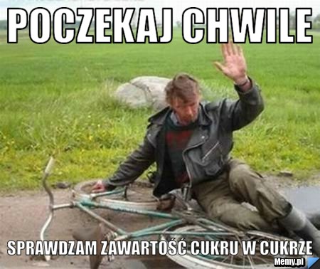 Poczekaj chwile Sprawdzam zawartość cukru w cukrze