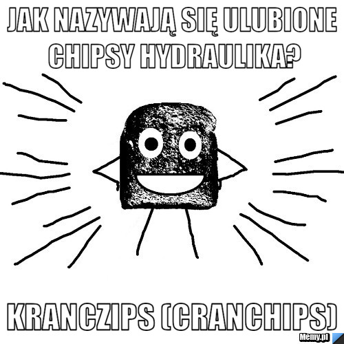 Jak nazywają się ulubione chipsy hydraulika? Kranczips (cranchips)