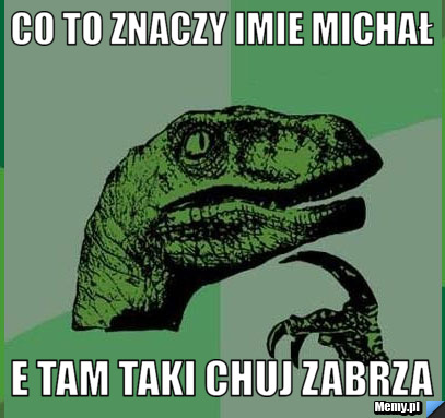 CO to znaczy imie MICHAŁ E TAM TAKI CHUJ ZABRZA