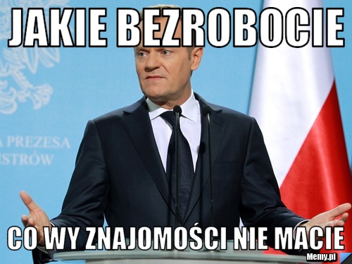 Jakie bezrobocie co wy znajomości nie macie