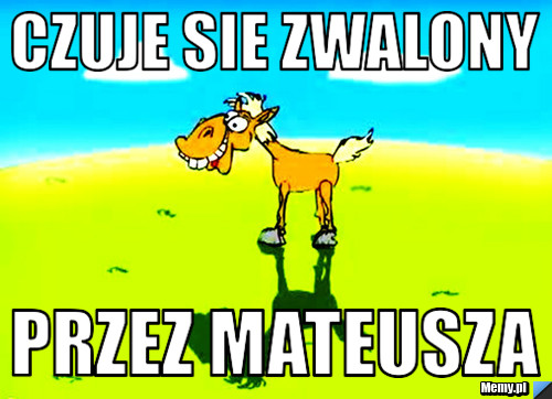CZUJE SIE ZWALONY PRZEZ MATEUSZA