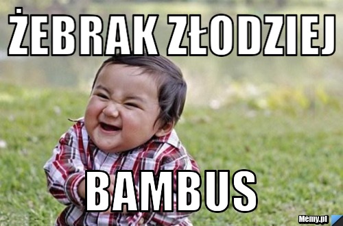żebrak złodziej  bambus