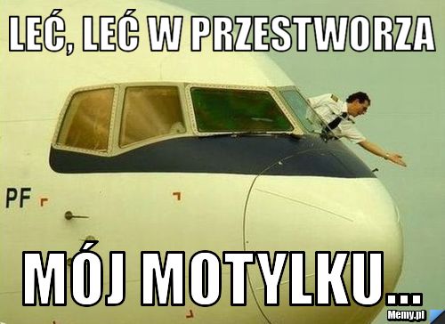Leć, leć w przestworza mój motylku...