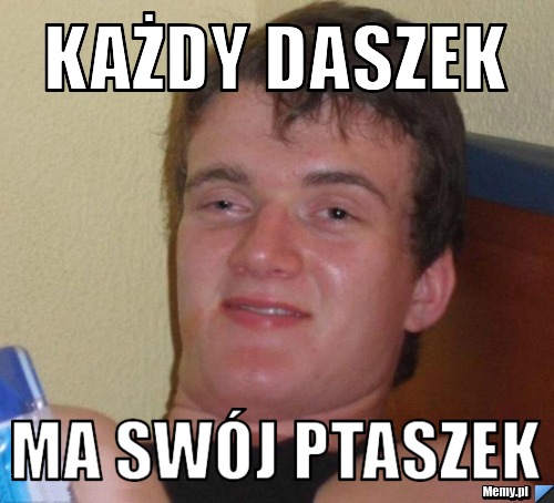 Każdy daszek ma swój ptaszek