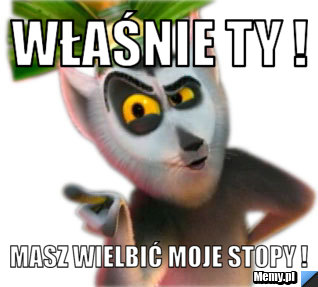 Właśnie ty ! masz wielbić moje stopy !