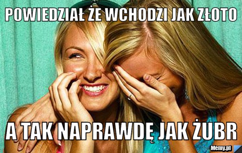 Powiedział że wchodzi jak złoto a tak naprawdę jak żubr