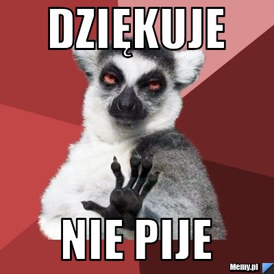 DZIĘKUJE NIE PIJE