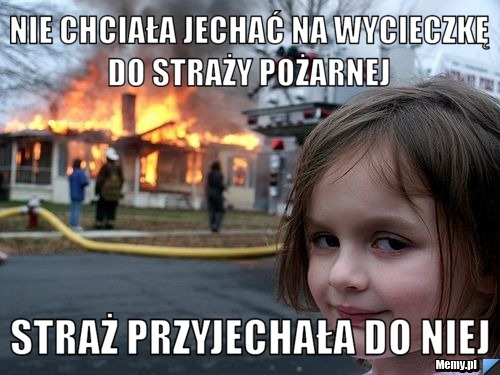 Nie chciała jechać na wycieczkę do straży pożarnej  straż przyjechała do niej