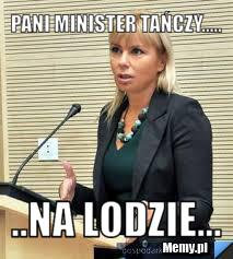 Pani minister tańczy..... ..na lodzie...