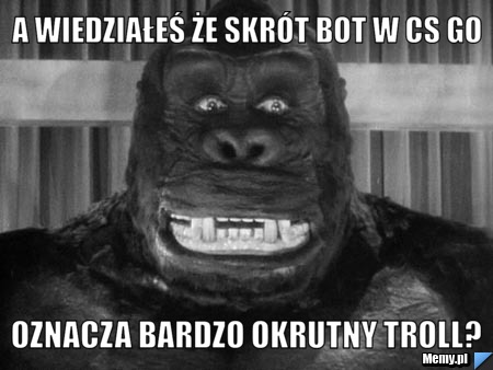 A wiedziałeś że skrót BOT w CS GO  oznacza Bardzo Okrutny Troll?