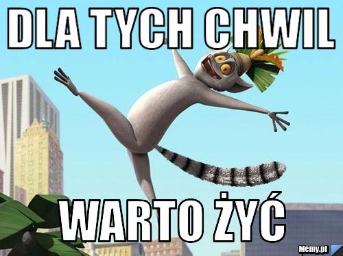 Dla tych chwil  warto żyć