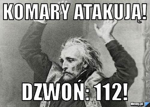 Komary atakują! Dzwoń: 112!