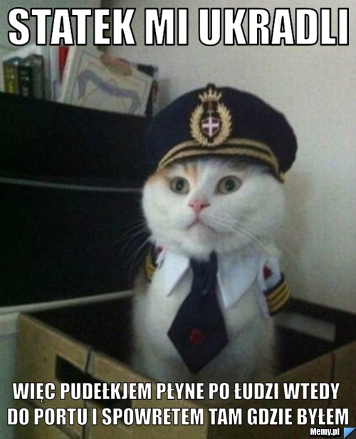 Statek mi ukradli Więc pudełkjem płyne po łudzi wtedy do portu i spowretem tam gdzie byłem