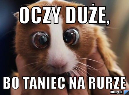 Oczy duże, bo taniec na rurze