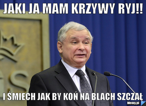 Jaki ja mam krzywy ryj!! I śmiech jak by koń na blach szczał