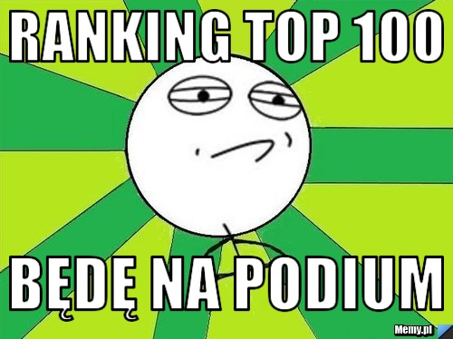 RANKING TOP 100 BĘDĘ NA PODIUM
