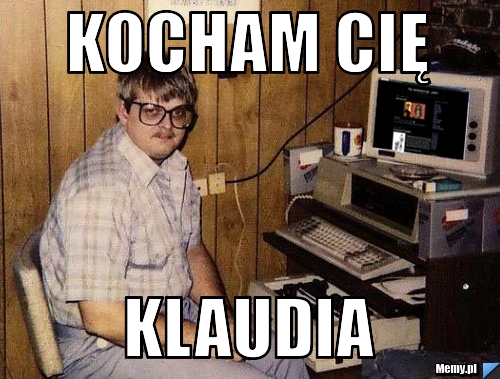 Kocham Cię  Klaudia 