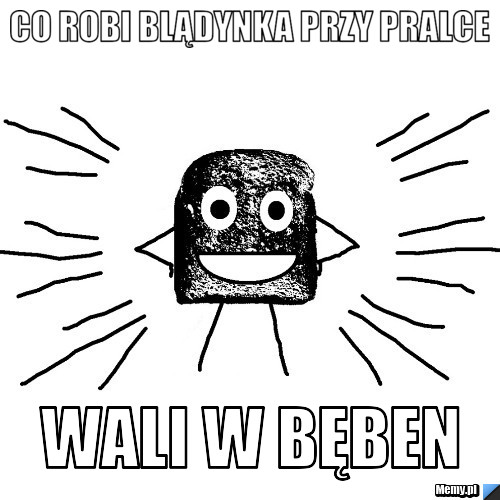 Co robi blądynka przy pralce Wali w bęben