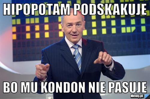 Hipopotam podskakuje bo mu kondon nie pasuje