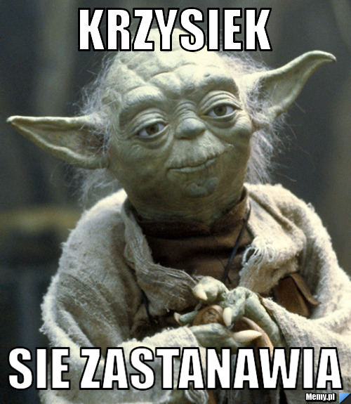 Krzysiek  sie zastanawia 