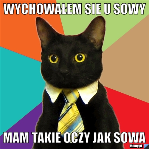 Wychowałem sie u sowy  mam takie oczy jak sowa