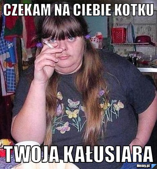 Czekam na ciebie kotku twoja kałusiara