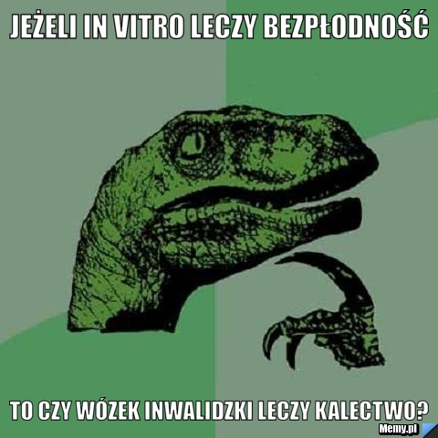 Jeżeli in vitro leczy bezpłodność to czy wózek inwalidzki leczy kalectwo?