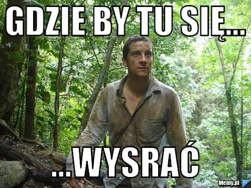 Gdzie by tu się... ...Wysrać