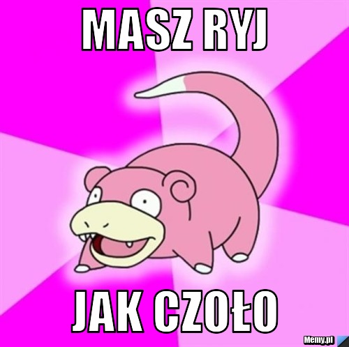 MASZ RYJ JAK czoło