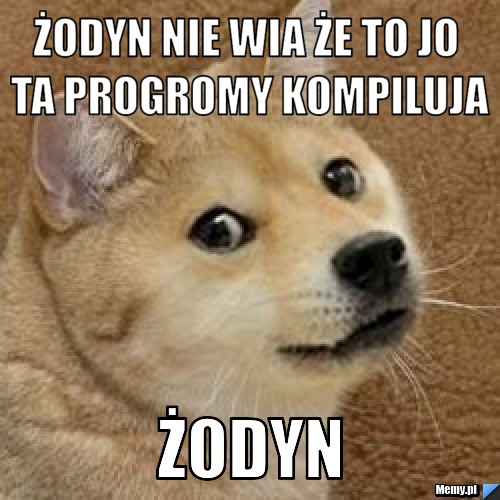 Żodyn nie wia że to jo ta progromy kompiluja żodyn