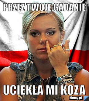 Przez twoje gadanie uciekła mi koza