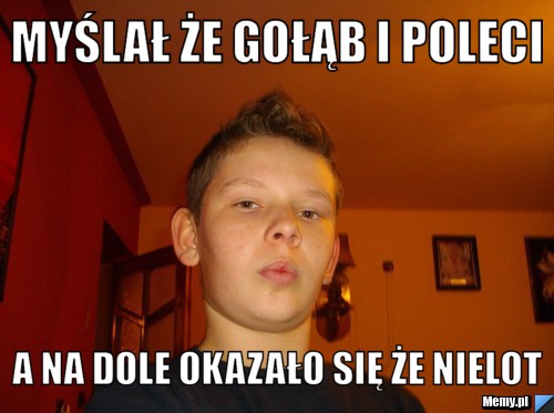 Myślał że gołąb i poleci a na dole okazało się że nielot