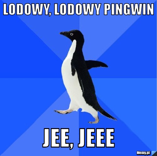 Lodowy, lodowy pingwin jee, jeee