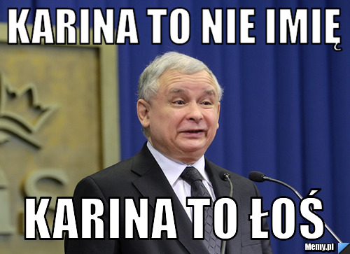 Karina to nie imię Karina to Łoś 