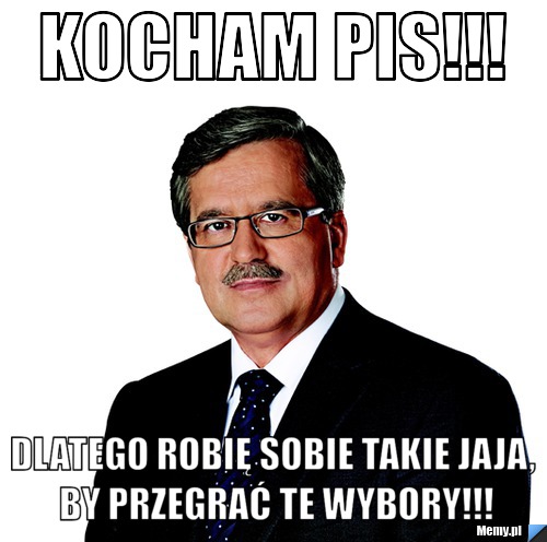 Kocham PiS!!! Dlatego robię sobie takie jaja, by przegrać te wybory!!!