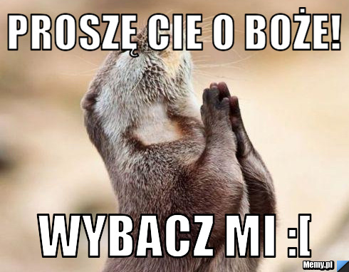 Proszę cie O Boże! wybacz mi :[