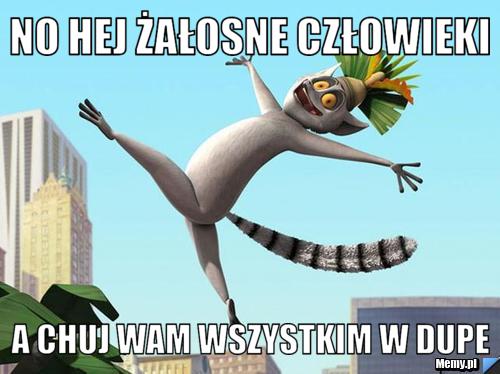 No hej żałosne człowieki a chuj wam wszystkim w dupe 