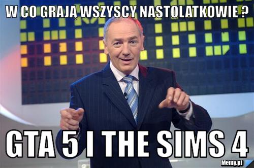  W co grają wszyscy nastolatkowie ? Gta 5 i The sims 4