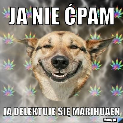 JA NIE ĆPAM JA DELEKTUJE SIĘ MARIHUAEN