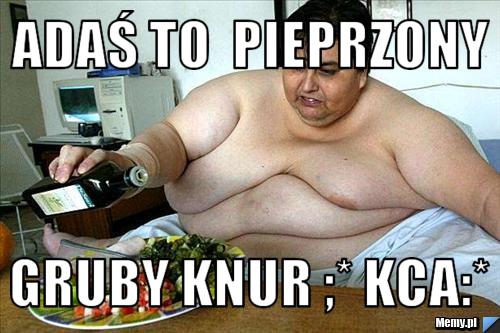 Adaś To  Pieprzony  Gruby knur ;* KCA:*