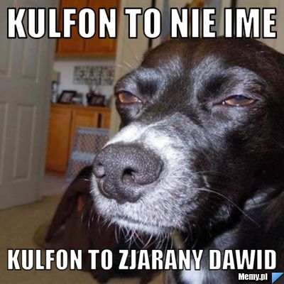 Kulfon to nie ime kulfon to zjarany dawid
